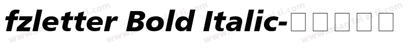 fzletter Bold Italic字体转换